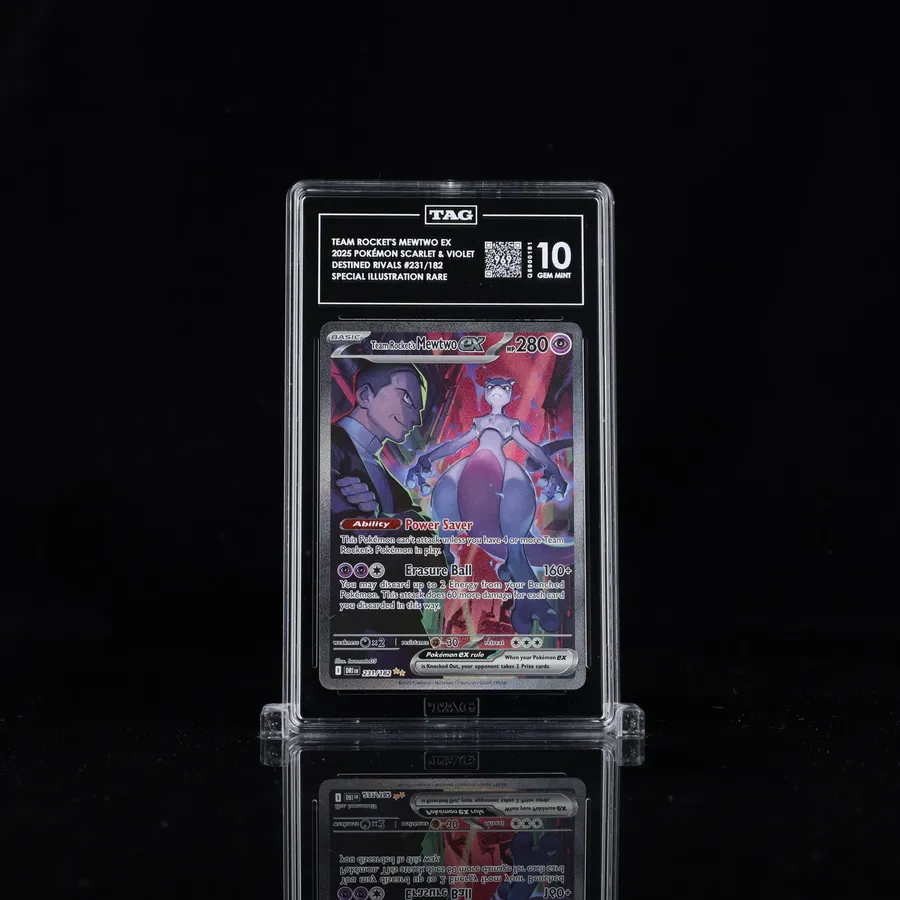 Team Rocket's Mewtwo ex SIR 231/182 — Destined Rivals — TAG 10 GEM MINT